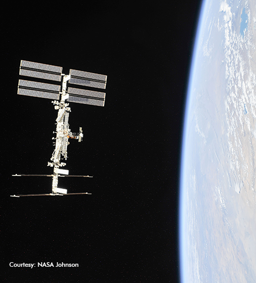 ISS and earth in 2018